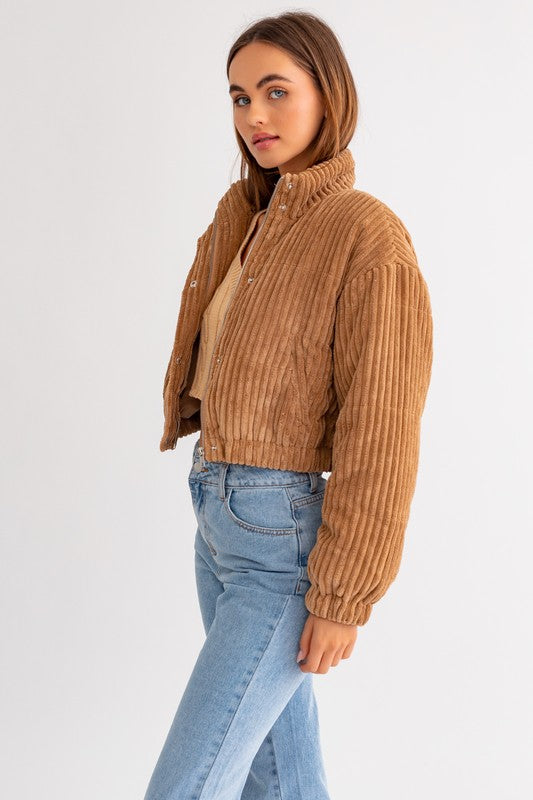 Corduroy Puffer Jacket - Final Sale