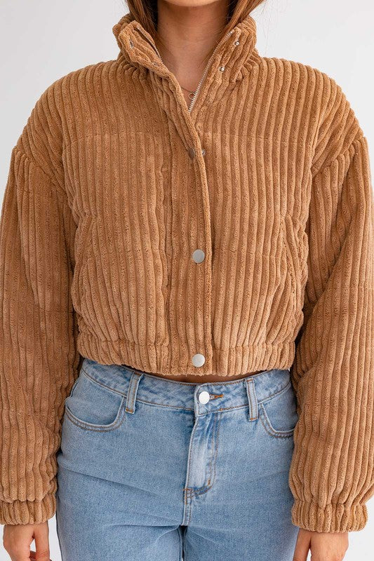 Corduroy Puffer Jacket