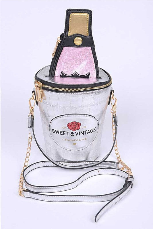 Iconic Champagne Bottle Cooler Crossbody Bag