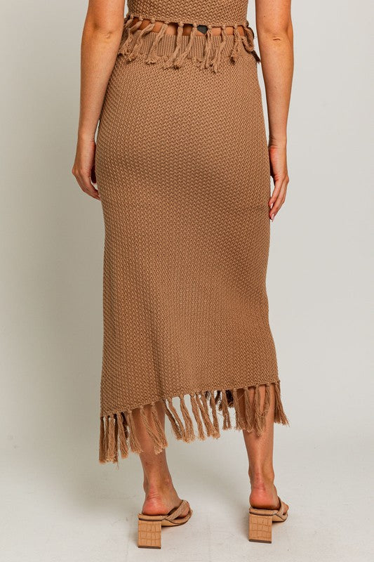 Catalina Island Tassel Midi Skirt - Final Sale