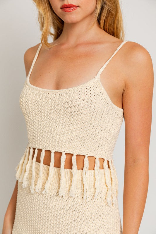 Catalina Island Tassel Crop Top - Final Sale