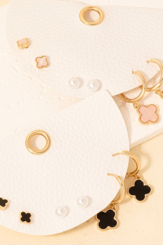 Clover Trio Earrings Set