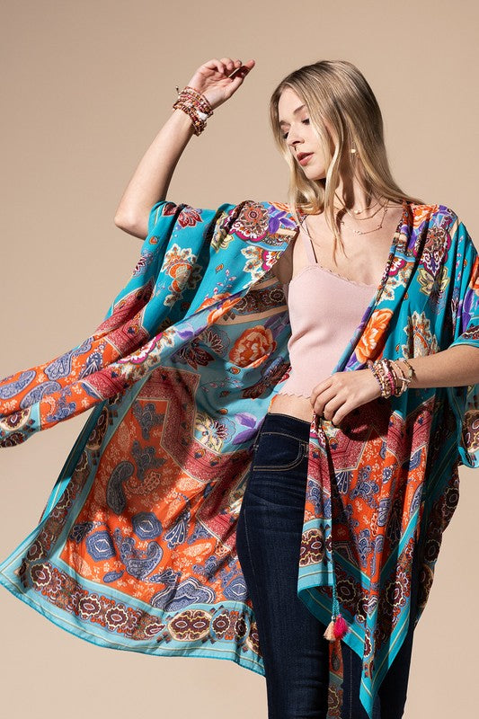 Rosaline Tassel Open Front Kimono