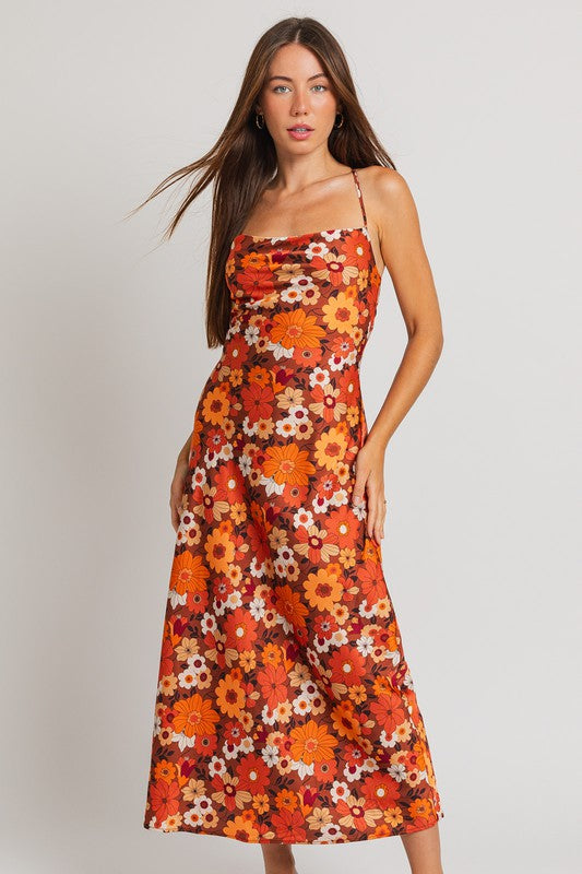 Autumn Blooms Maxi Dress