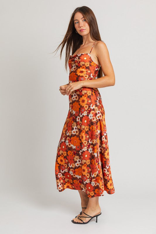 Autumn Blooms Maxi Dress