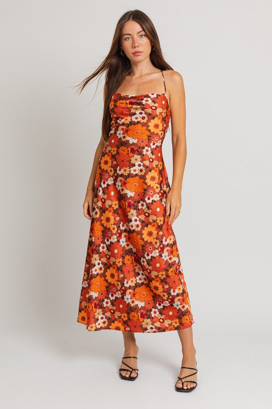 Autumn Blooms Maxi Dress