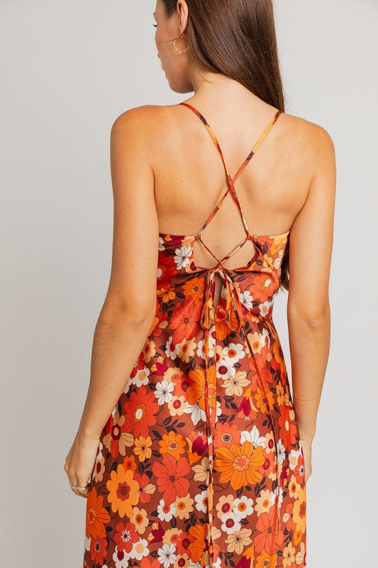 Autumn Blooms Maxi Dress