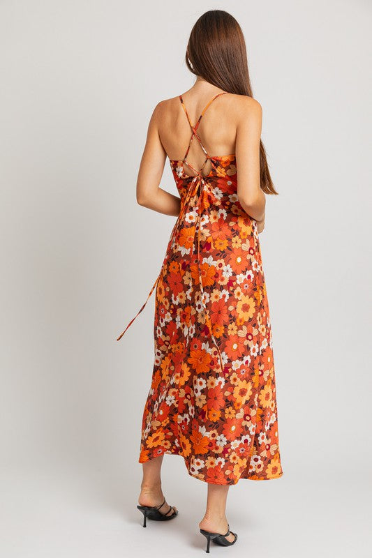 Autumn Blooms Maxi Dress