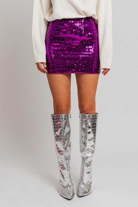 All That Glitters Purple Mini Skirt