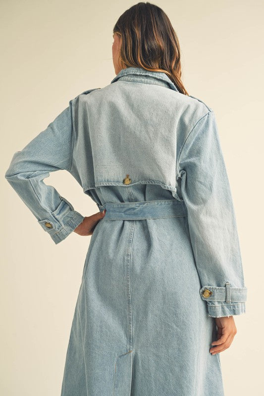 Baker Street Denim Trench Coat