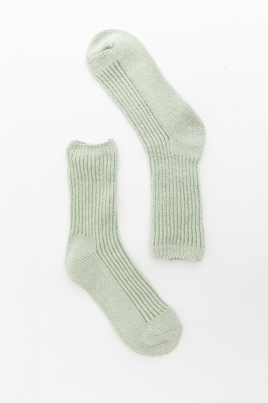 Cozy Ribbed Crew Socks