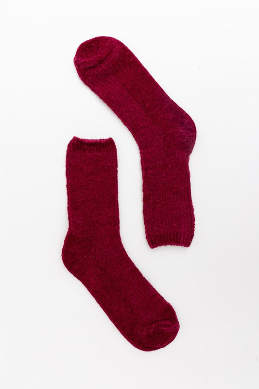 Cozy Ribbed Crew Socks