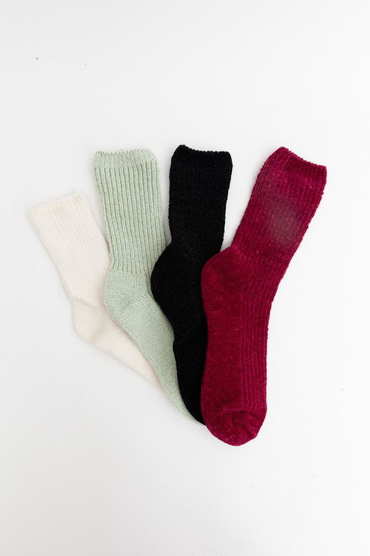 Cozy Ribbed Crew Socks