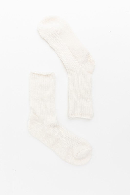 Cozy Ribbed Crew Socks