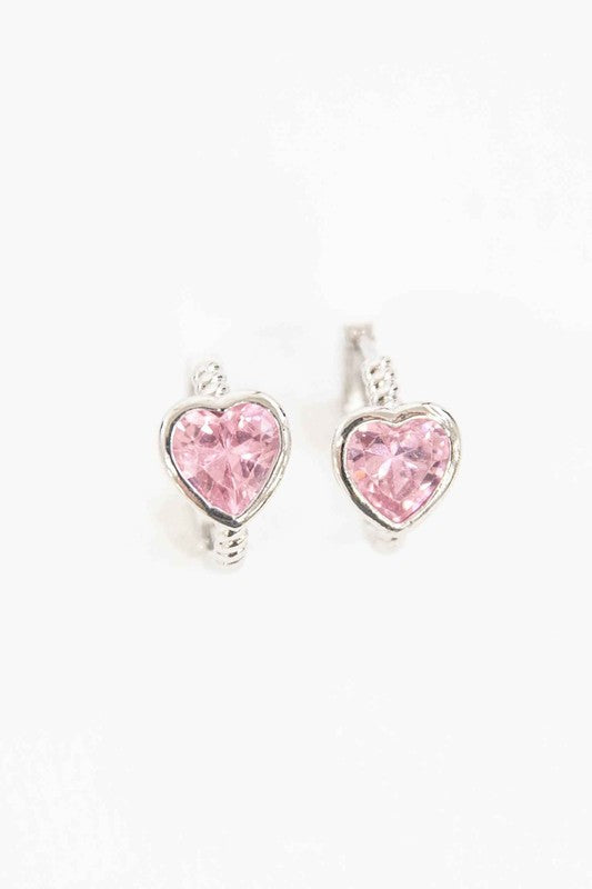 Precious Heart Hoop Earrings