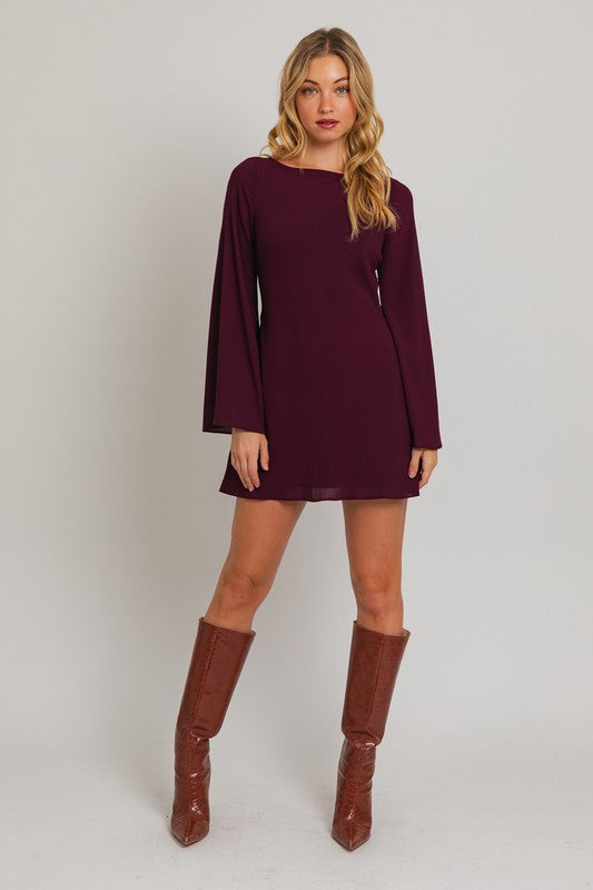 PREORDER - Beverly Bell Sleeve Mini Dress