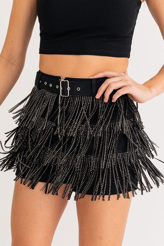 She's A Rodeo Showstopper Fringe Shorts