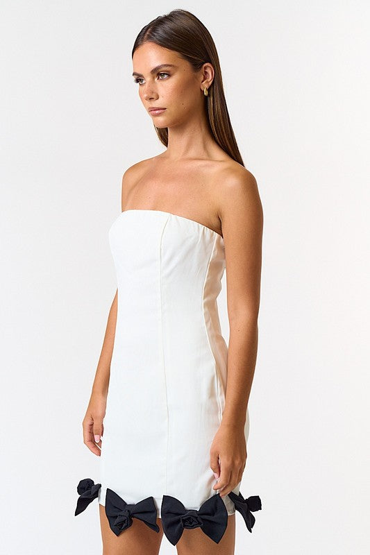 Center Stage Bow Mini Dress