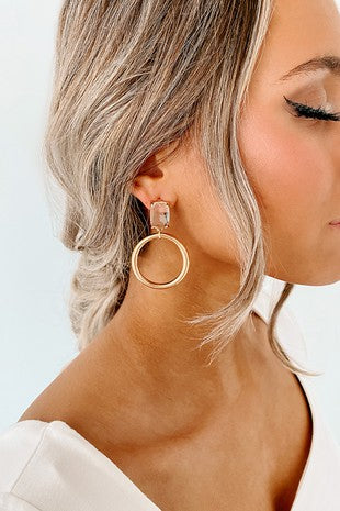 Sassy-Glass Hoop Earrings