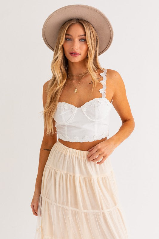 Cotton Dreams Corset Crop Top