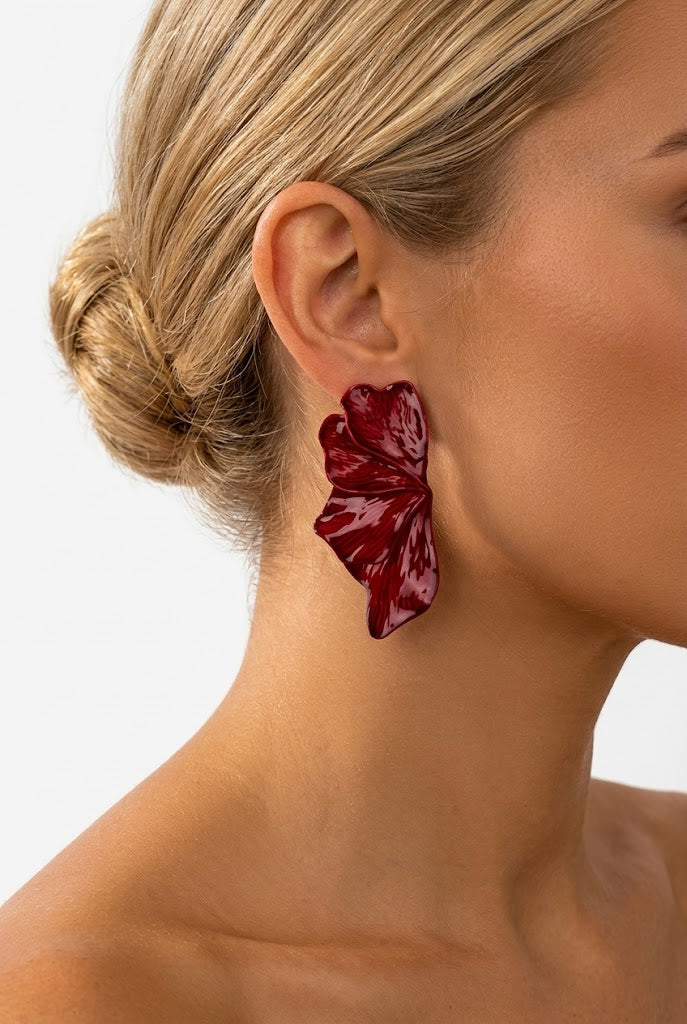 Draped Petal Earrings