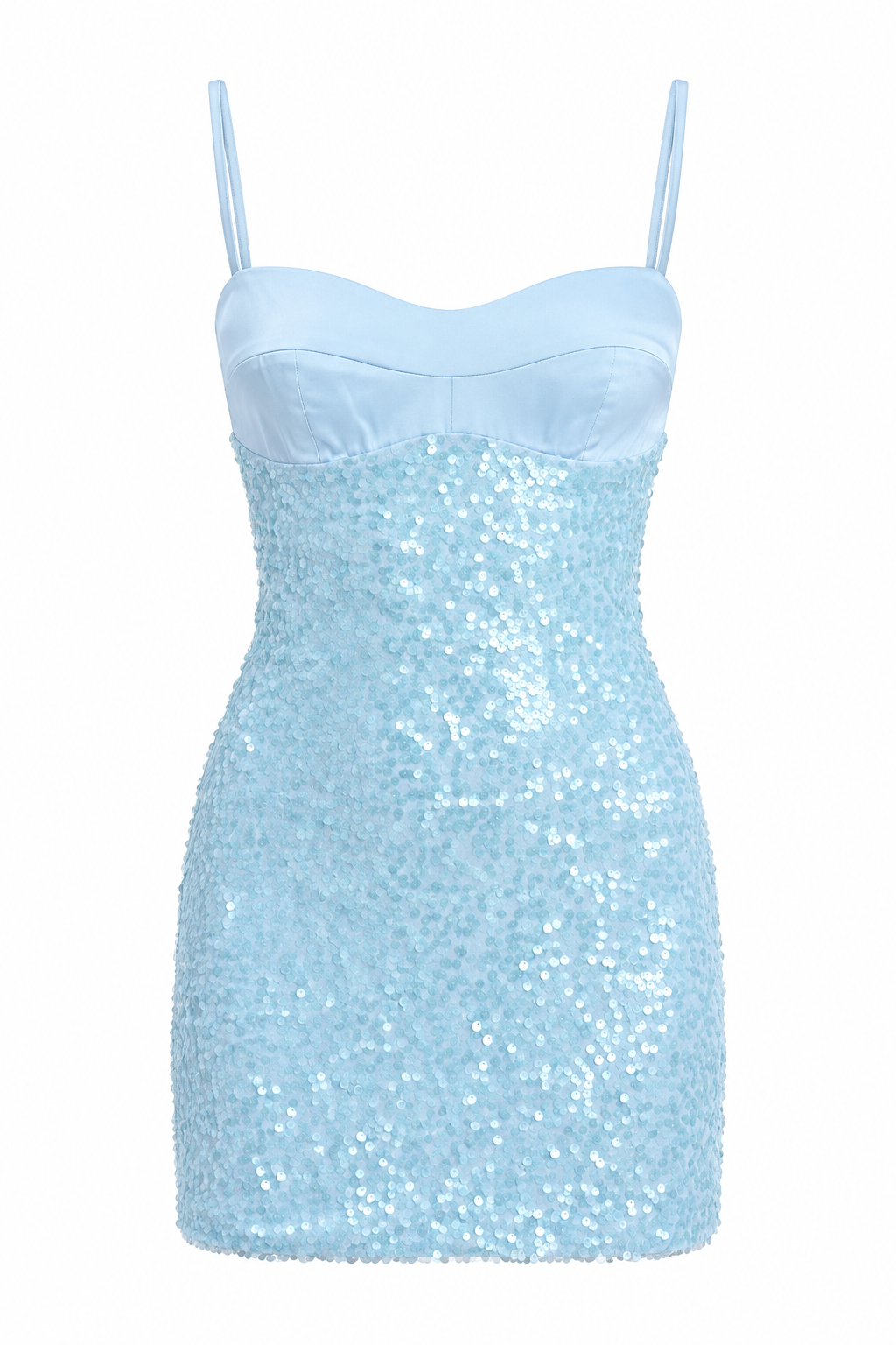 Alishia Satin Sequin Corset Mini Dress