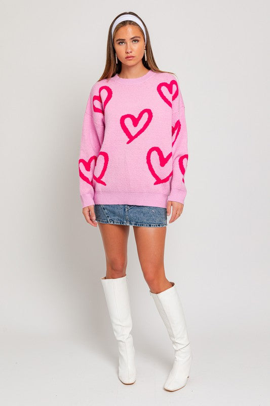 Heart To Heart Long Sleeve Sweater