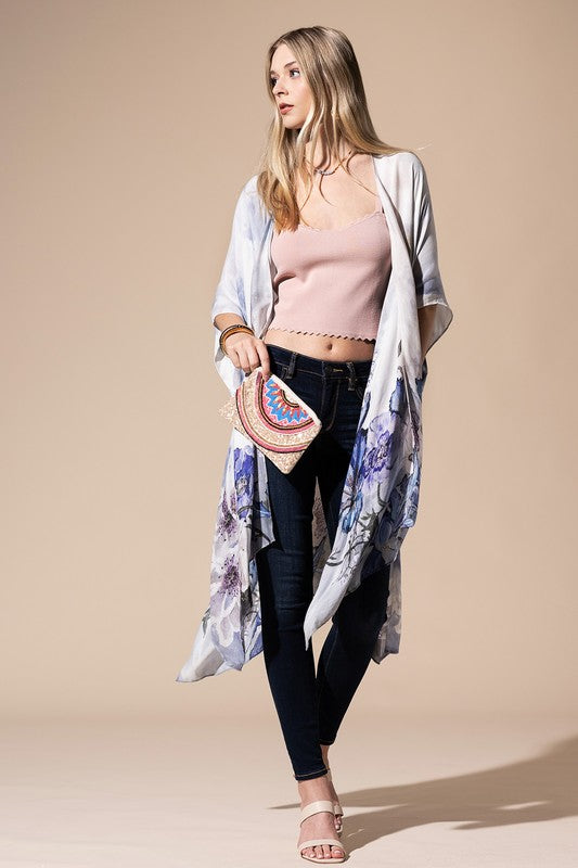 Diamond Beach Open Front Kimono