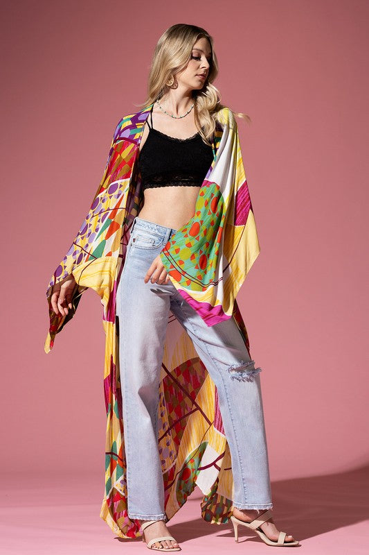 Mondell Open Front Maxi Kimono