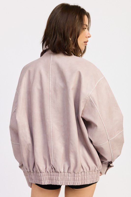 Shes It Oversized Bomber Jacket