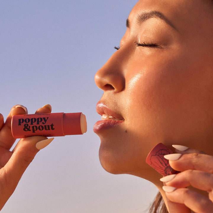 Poppy & Pout Pomegranate Peach Lip Balm