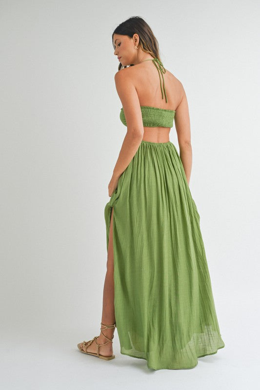 Kiwi Halter Maxi Dress - Final Sale