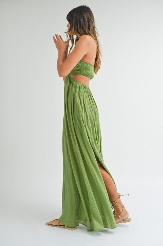 Kiwi Halter Maxi Dress - Final Sale