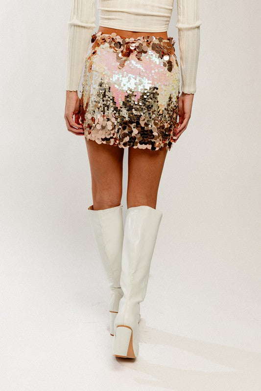 Treasure Trove Sequin Mini Skirt - Small - Final Sale