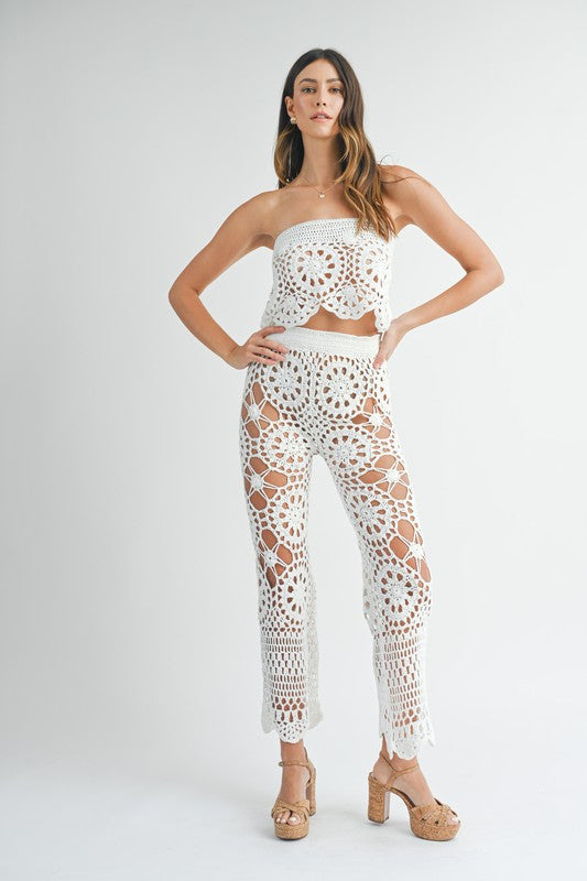 Main Character Moment Crochet Flare Pants