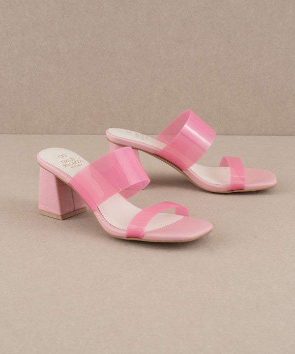 Margot Pink Transparent Heel Sandal