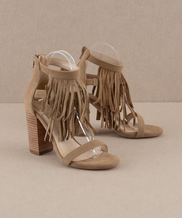 Camila Layered Fringe Heel