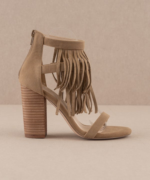 Camila Layered Fringe Heel