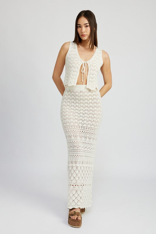 Caliana Crochet Maxi Skirt