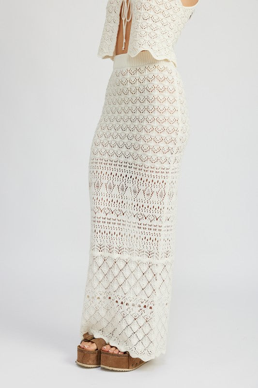 Caliana Crochet Maxi Skirt