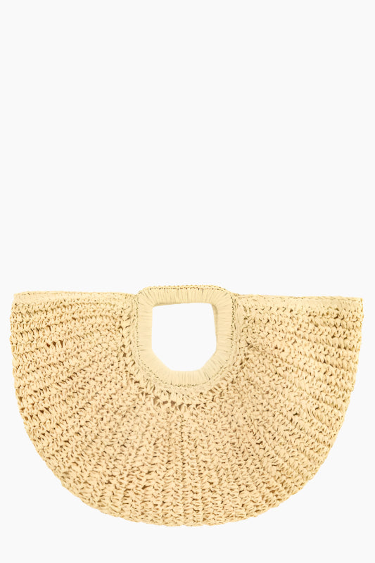 Beach Half Moon Straw Bag