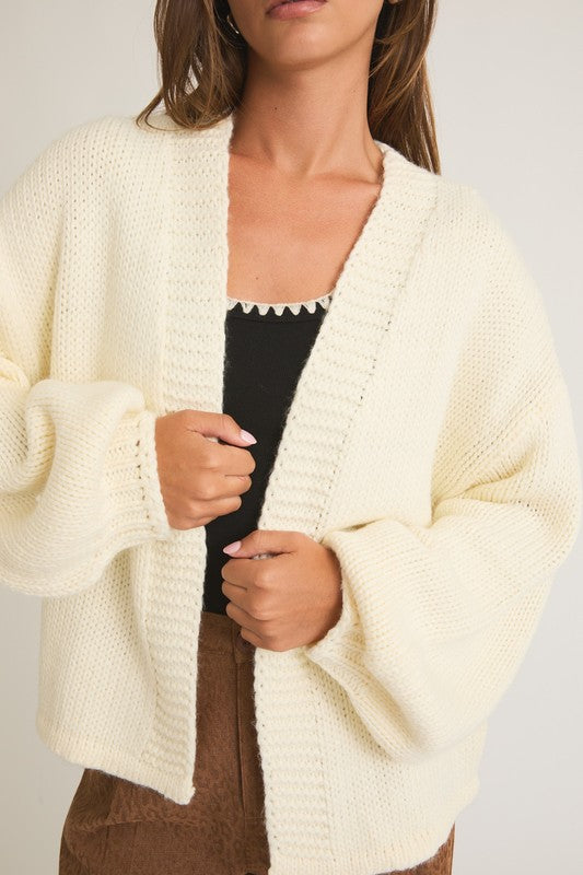 Lanelle Open Front Boxy Cardigan