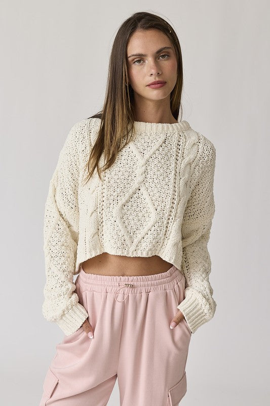 Cutting Edge Cable Knit Sweater