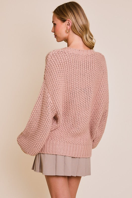 Soft Serenity Comfort Chunky Yarn Knit Sweater