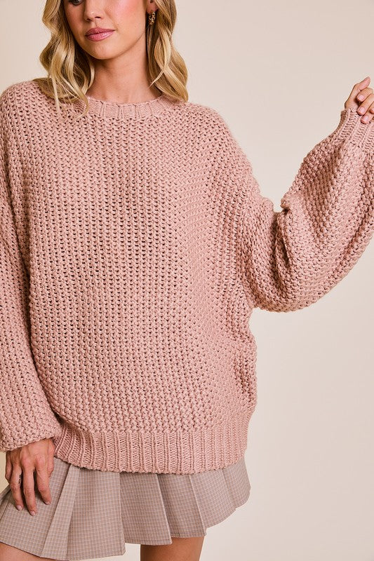 Soft Serenity Comfort Chunky Yarn Knit Sweater