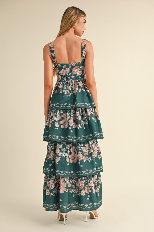 Cadence Floral Tiered Maxi Dress