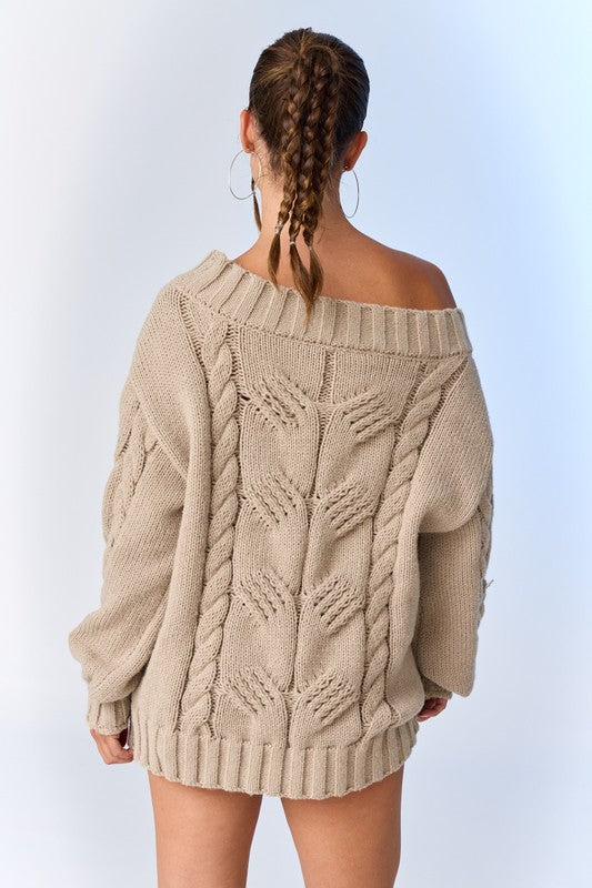 PREORDER - Ella Oversized Cable Knit Sweater