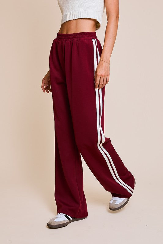 Essential Striped Pocketed Jogger Pants