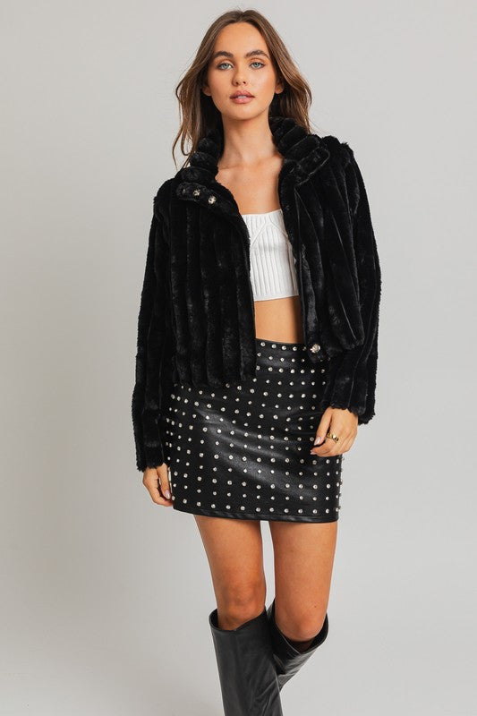 Hot List Faux Fur Jacket