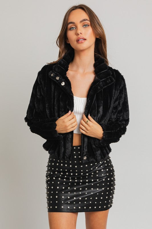 Hot List Faux Fur Jacket